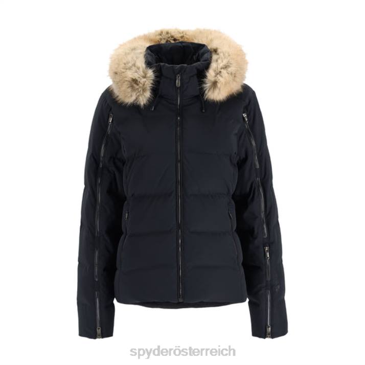 Spyder Frauen Schwarz Bekleidung Herbstliches Kunstfell J8DR334
