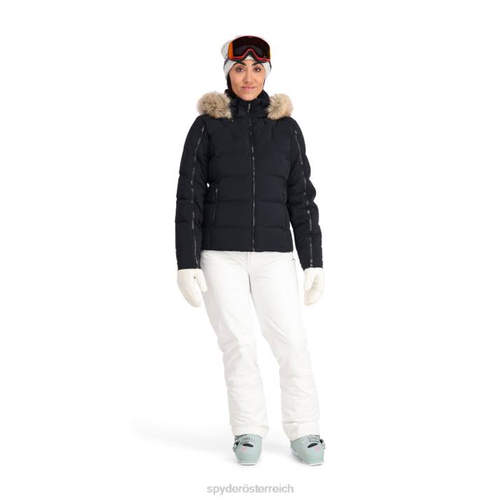 Spyder Frauen Schwarz Bekleidung Herbstliches Kunstfell J8DR334