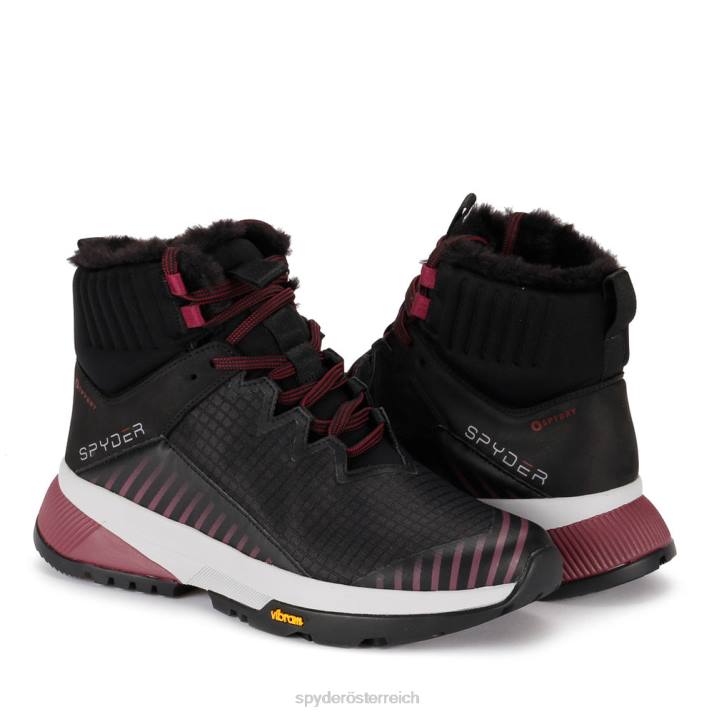 Spyder Frauen Schwarz mit schwarzem Fell Schuhe Gipfel J8DR441