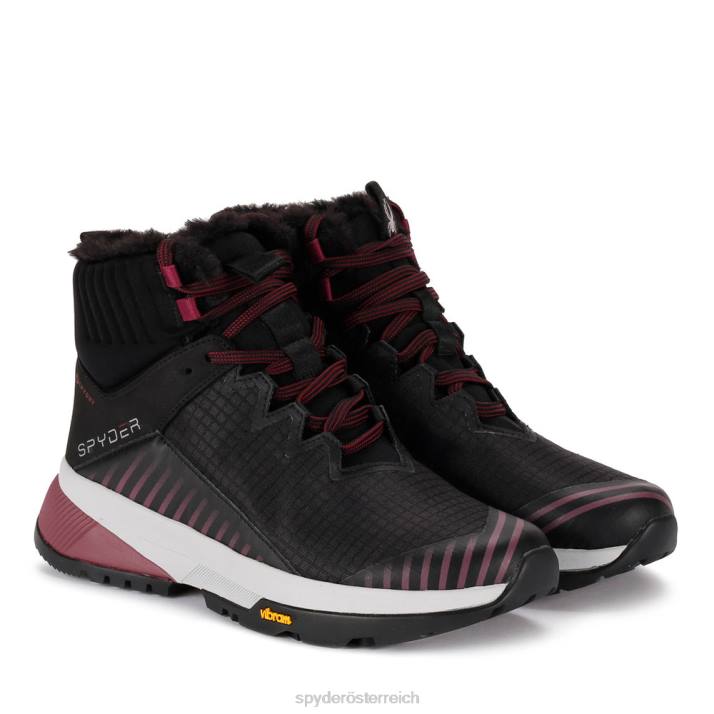 Spyder Frauen Schwarz mit schwarzem Fell Schuhe Gipfel J8DR441