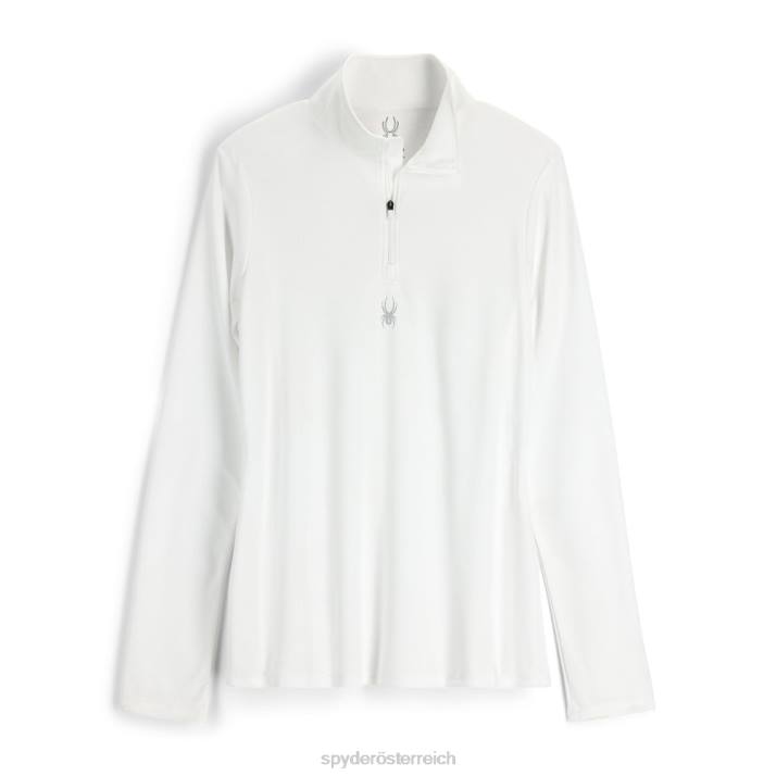 Spyder Frauen Weiß Bekleidung verlockender halber Reißverschluss J8DR395