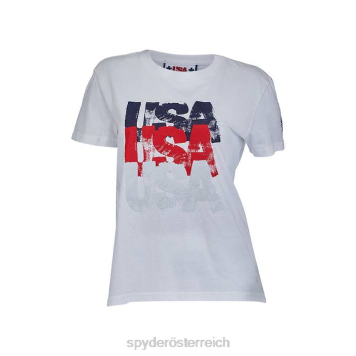 Spyder Frauen Weiß Bekleidung Haze USA T-Shirt J8DR377