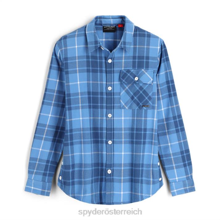 Spyder Frauen blau kariert Bekleidung toller Flanell J8DR378