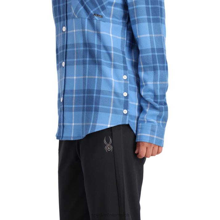 Spyder Frauen blau kariert Bekleidung toller Flanell J8DR378