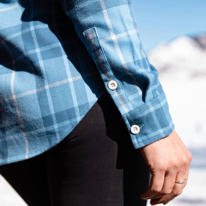 Spyder Frauen blau kariert Bekleidung toller Flanell J8DR378