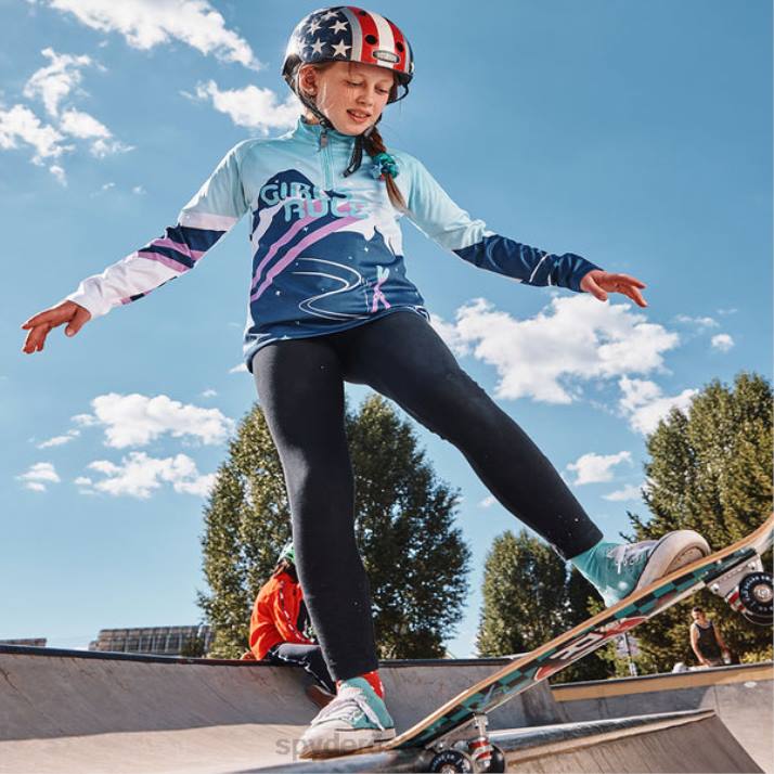 Spyder Mädchen Abgrund Bekleidung halber Reißverschluss an der Oberfläche J8DR595