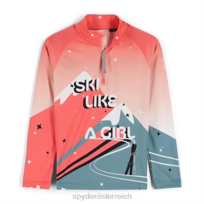 Spyder Mädchen Tundra Bekleidung halber Reißverschluss an der Oberfläche J8DR598