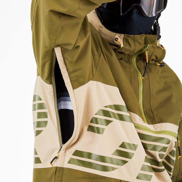 Spyder Männer dunkles Oliv Bekleidung alles raus J8DR62