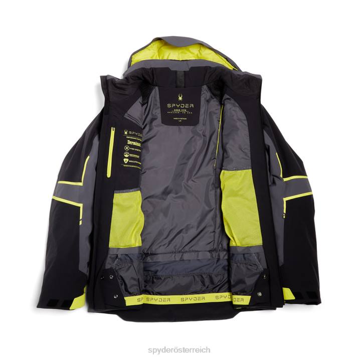 Spyder Männer schwarze Zitrone Bekleidung Titan J8DR39