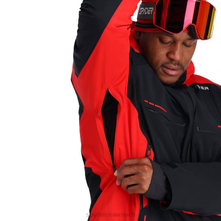 Spyder Männer schwarzer Vulkan Bekleidung Monterosa J8DR37