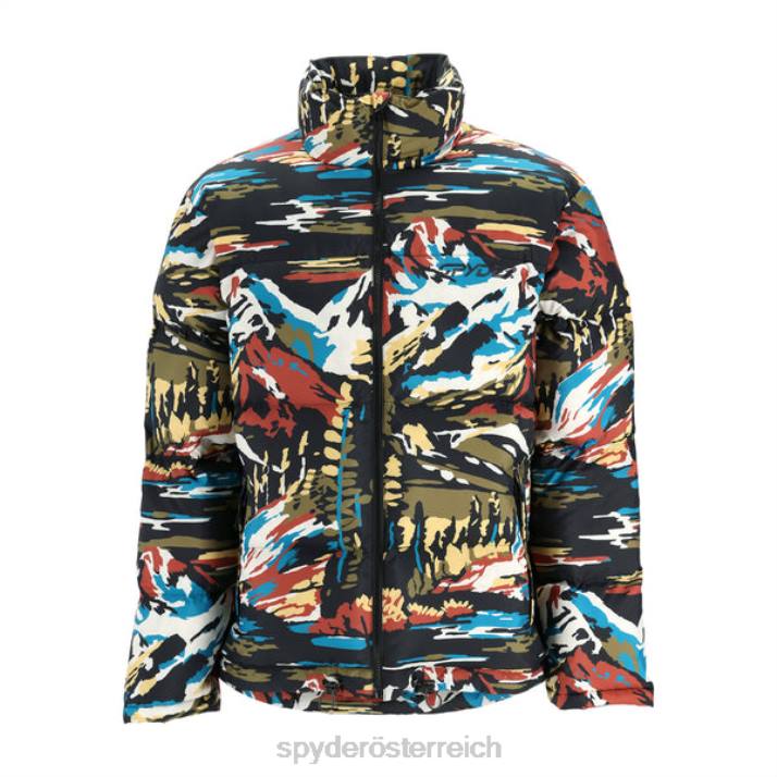 Spyder Männer Schwarzes Malen nach Zahlen Bekleidung Windom-Jacke J8DR70