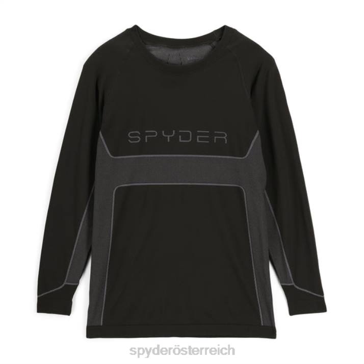 Spyder Männer Schwarz Bekleidung Schwung oben J8DR142