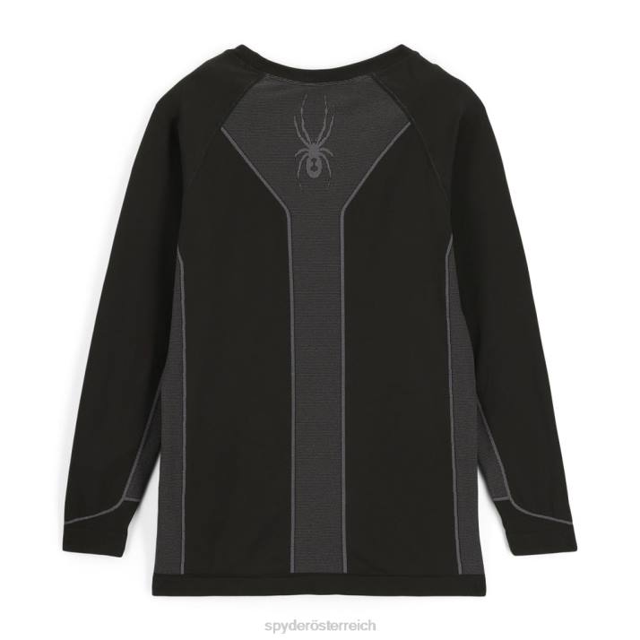 Spyder Männer Schwarz Bekleidung Schwung oben J8DR142