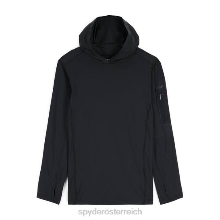 Spyder Männer Schwarz Bekleidung Arc Graphene Tech Kapuzenpullover J8DR213