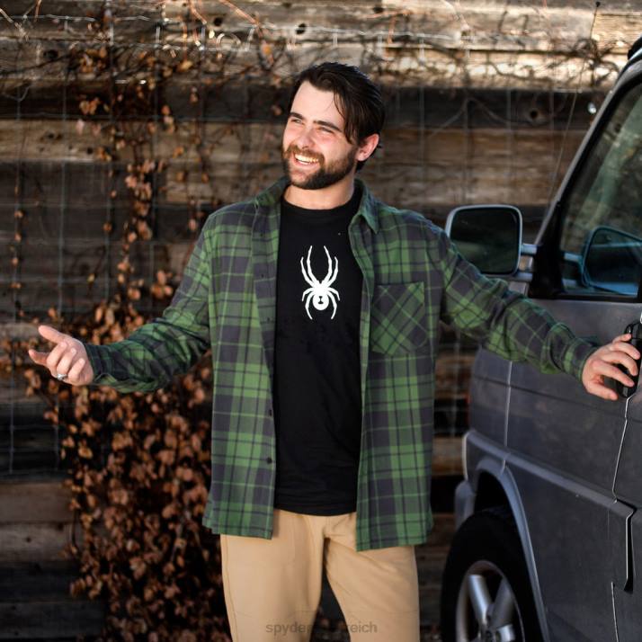 Spyder Männer Kiefernplaid Bekleidung Elevation-Tech-Flanell J8DR139