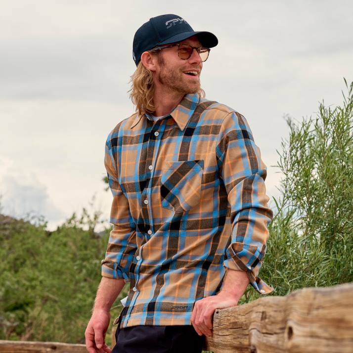 Spyder Männer Tannin-Plaid Bekleidung Elevation-Tech-Flanell J8DR138