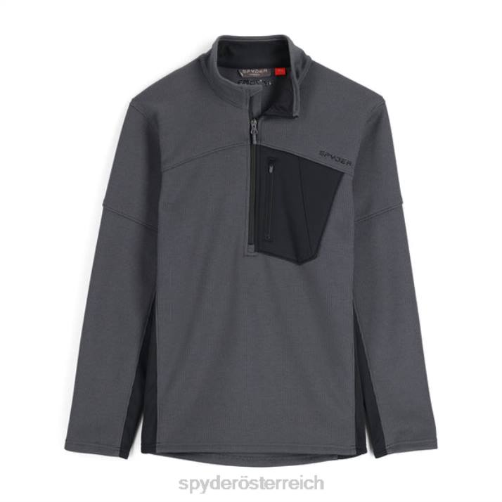 Spyder Männer Ebenholz Bekleidung Bandit mit halbem Reißverschluss J8DR169