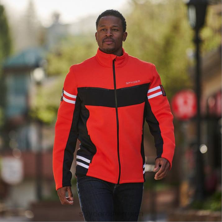 Spyder Männer Vulkan schwarz Bekleidung Wengen Zugabe voller Reißverschluss J8DR183