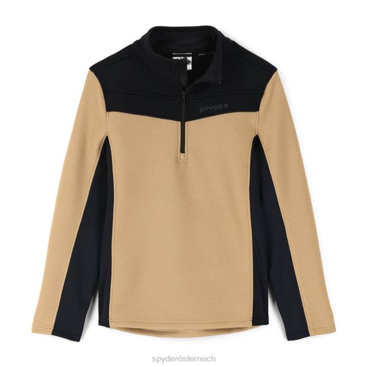 Spyder Männer schwarzes Tannin Bekleidung Zugabe mit halbem Reißverschluss J8DR173