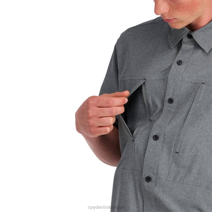 Spyder Männer Schwarz Bekleidung Canyon-Kurzarmshirt J8DR141