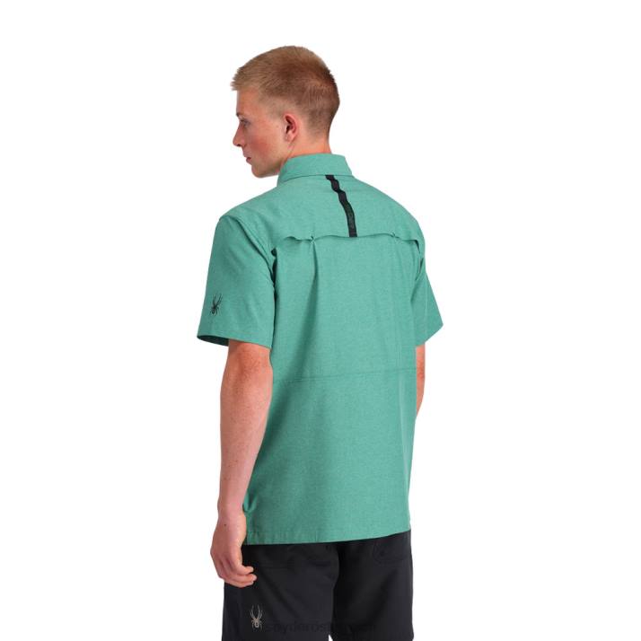 Spyder Männer sattes Grün Bekleidung Canyon-Kurzarmshirt J8DR140