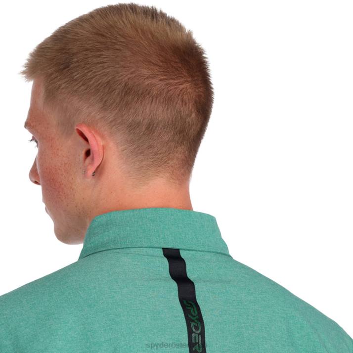 Spyder Männer sattes Grün Bekleidung Canyon-Kurzarmshirt J8DR140